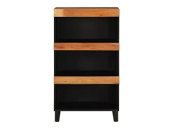 Armario auxiliar madera maciza de acacia 60x33x107 cm