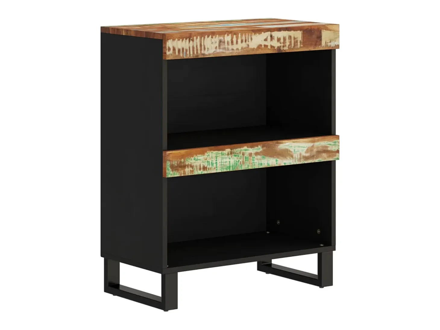 Armario auxiliar madera maciza reciclada 60x33x75 cm