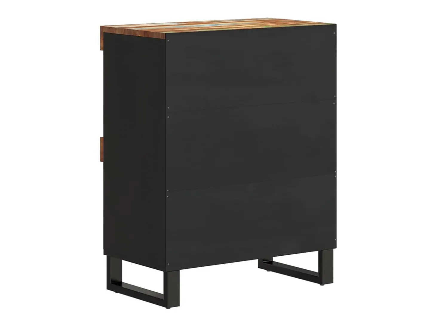 Armario auxiliar madera maciza reciclada 60x33x75 cm