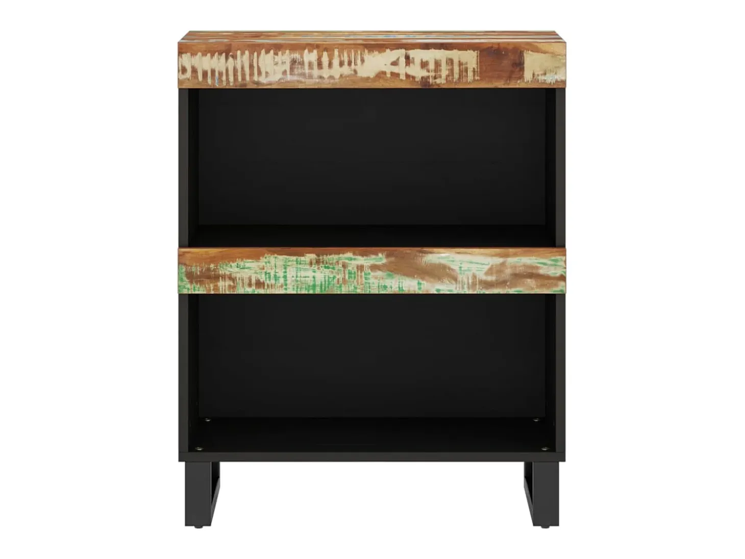 Armario auxiliar madera maciza reciclada 60x33x75 cm