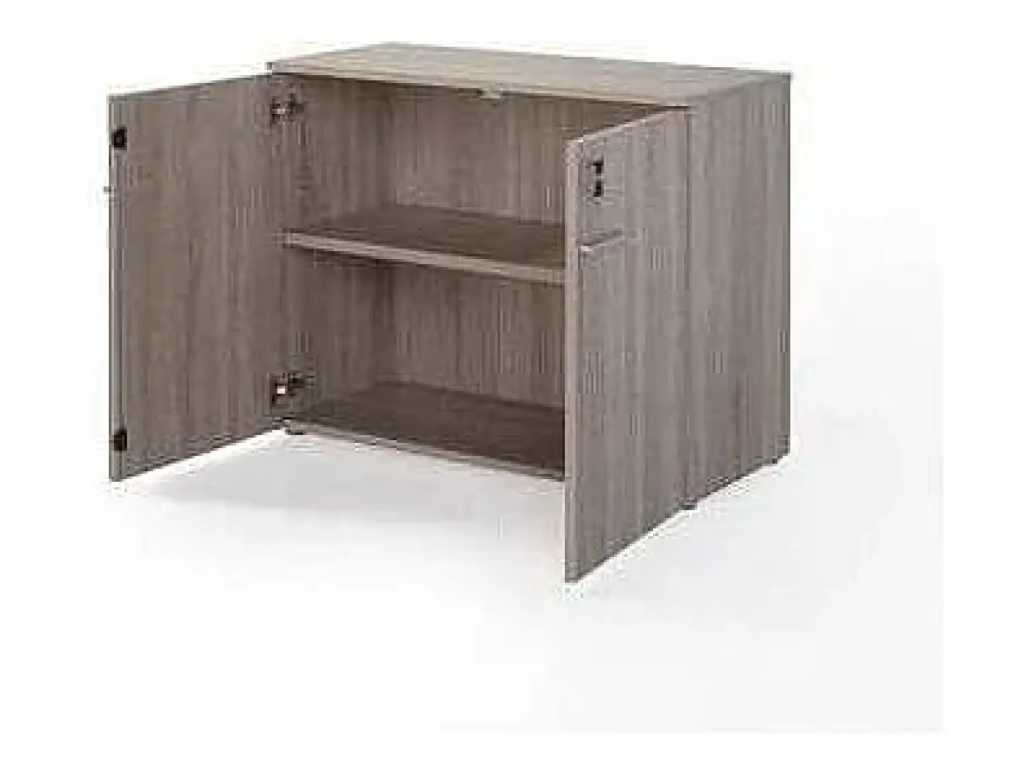Armario bajo con puertas acabado olmo claro, 77.6 cm(alto)93 cm(ancho)42.5 cm(fondo).