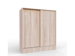 Armario bajo Puertas correderas con estantes Multiusos Zapatero estantería Oficina (Cambrian) - Buyqualia