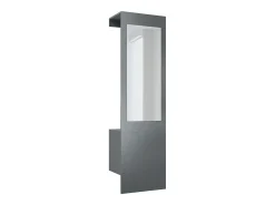 Armario Carlton Neo, Perchero de pared con panel de vestíbulo, espejo, barra para ropa y armario de pared, antracita mate (52 x 193 x 35 cm)