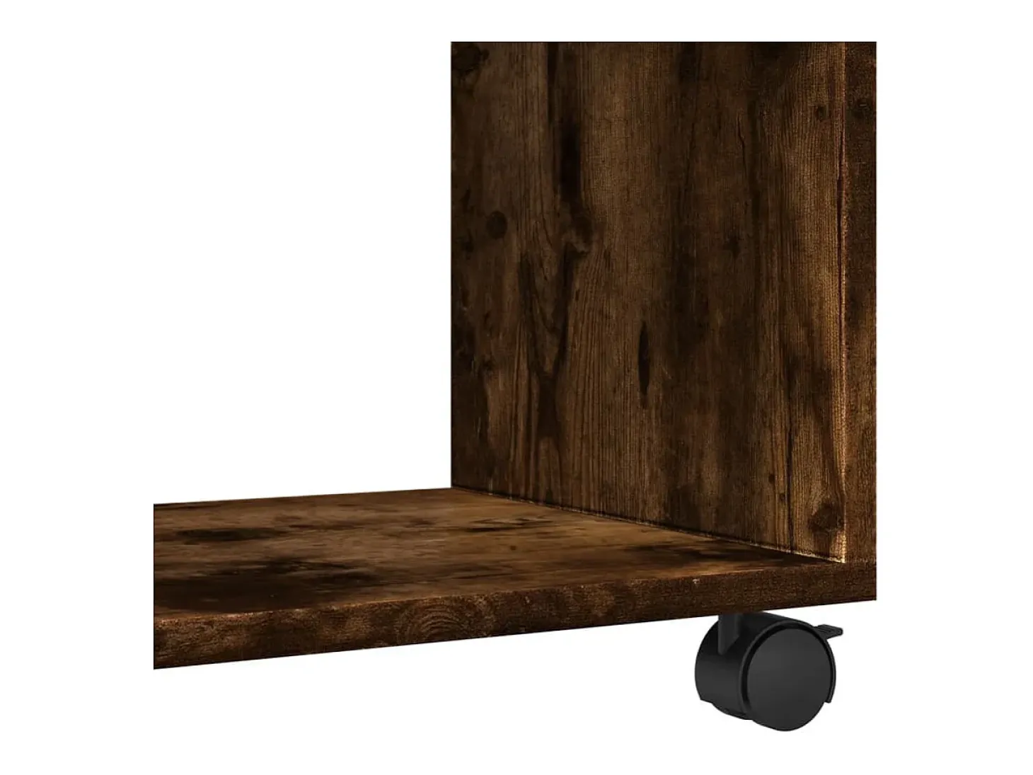 Armario con ruedas madera ingeniería roble ahumado 72x33x42,5cm