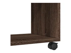 Armario con ruedas madera ingeniería marrón roble 72x33x42,5 cm
