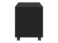 Armario con ruedas madera ingeniería negro 72x33x42,5 cm