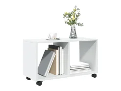 Armario con ruedas madera ingeniería blanco 72x33x42,5 cm