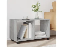 Armario con ruedas madera ingeniería gris hormigón 72x33x42,5cm