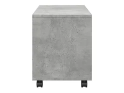 Armario con ruedas madera ingeniería gris hormigón 72x33x42,5cm