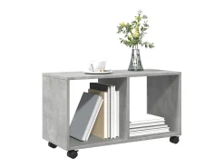 Armario con ruedas madera ingeniería gris hormigón 72x33x42,5cm