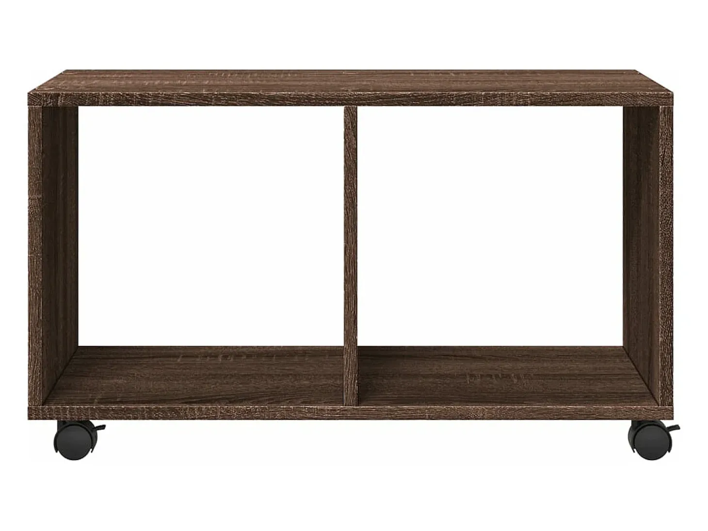 Armario con ruedas madera ingeniería marrón roble 72x33x42,5 cm