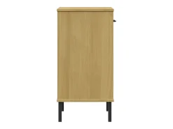 Armario consola patas de metal madera maciza pino marrón OSLO