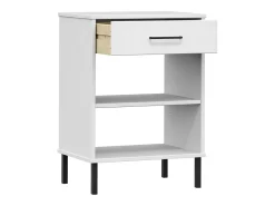 Armario consola patas de metal madera maciza pino blanco OSLO ES104187