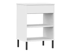 Armario consola patas de metal madera maciza pino blanco OSLO