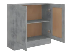 Armario de libros contrachapada gris hormigón 82,5x30,5x80 cm