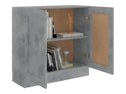 Armario de libros contrachapada gris hormigón 82,5x30,5x80 cm