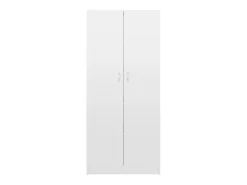 Armario de libros contrachapada blanco brillo 82,5x30,5x185,5cm