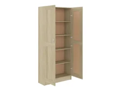 Armario de libros contrachapada color roble 82,5x30,5x185,5 cm