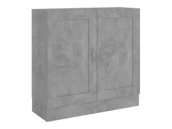 Armario de libros contrachapada gris hormigón 82,5x30,5x80 cm