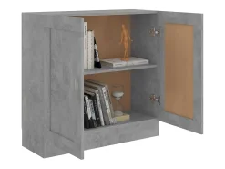 Armario de libros contrachapada gris hormigón 82,5x30,5x80 cm