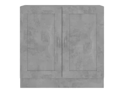 Armario de libros contrachapada gris hormigón 82,5x30,5x80 cm