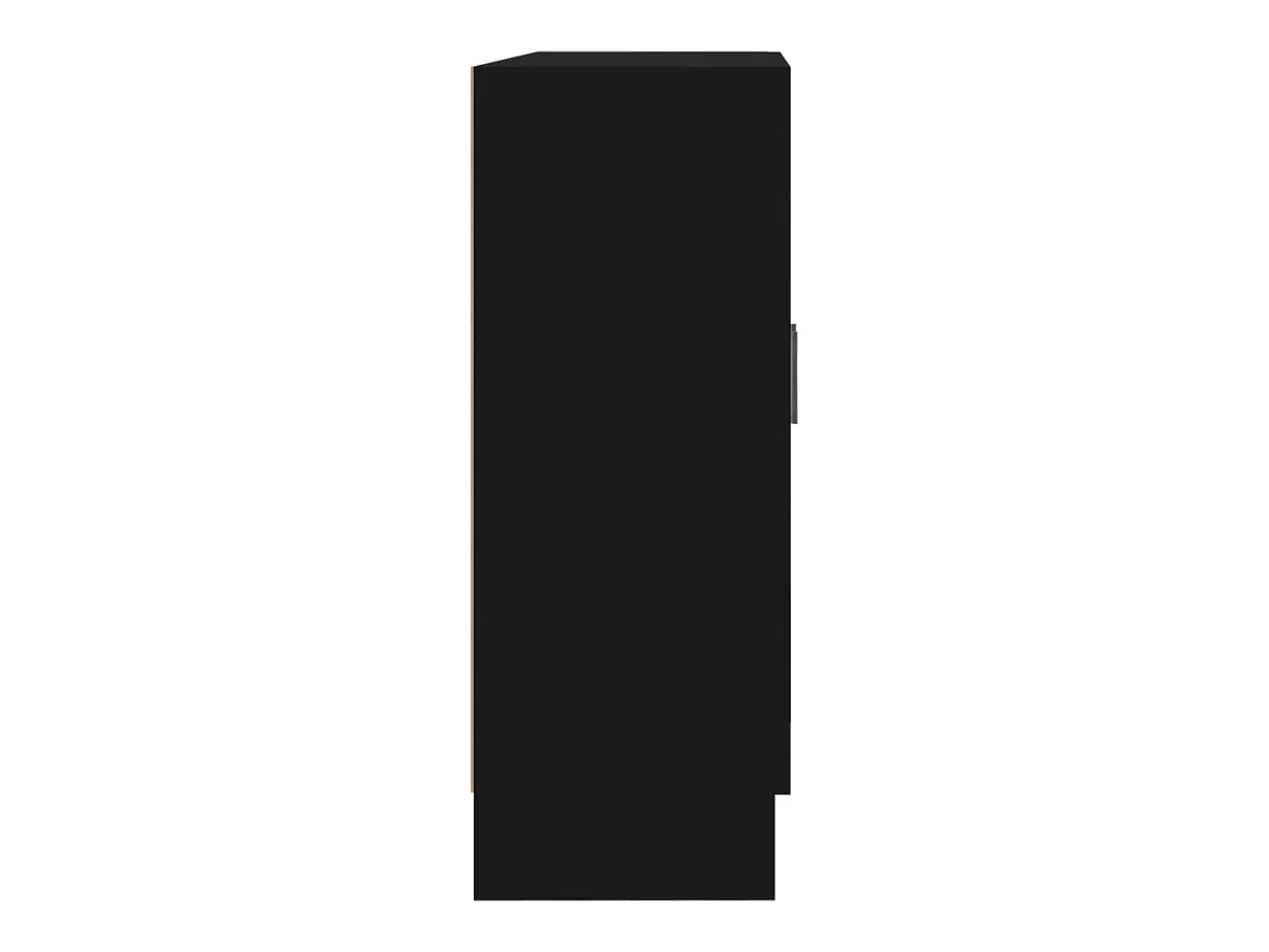 Armario de libros madera contrachapada negro 82,5x30,5x80 cm