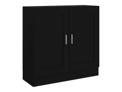 Armario de libros madera contrachapada negro 82,5x30,5x80 cm