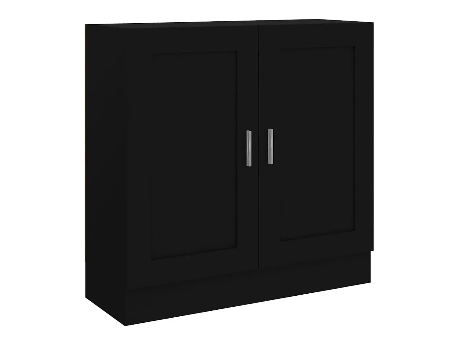 Armario de libros madera contrachapada negro 82,5x30,5x80 cm