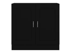 Armario de libros madera contrachapada negro 82,5x30,5x80 cm