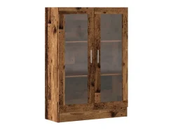 Armario de libros madera ingeniería envejecida 82,5x30,5x115 cm