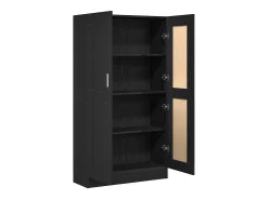 Armario de Libros Roble negro 82.5 x 30.5 x 150 cm