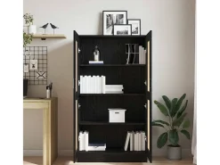 Armario de Libros Roble negro 82.5 x 30.5 x 150 cm