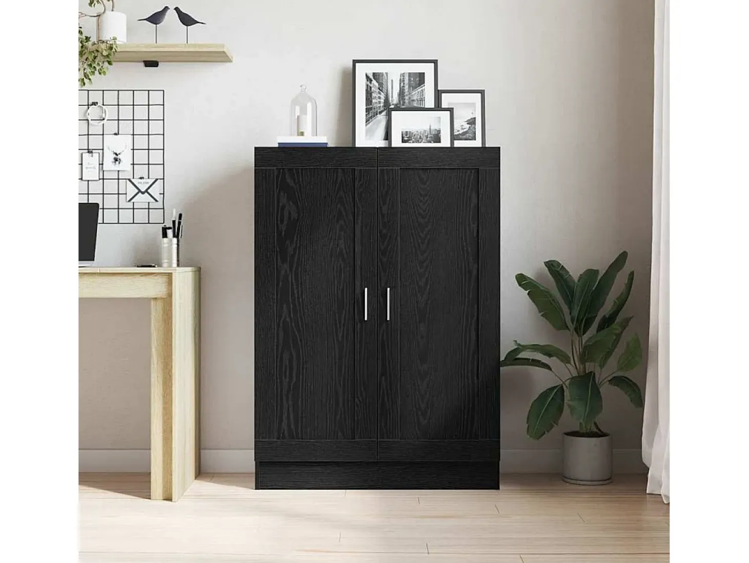 Armario de Libros Roble negro 82.5 x 30.5 x 115 cm