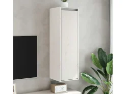 Armario de pared Blanco 30x30x100 cm Madera maciza de pino