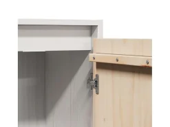 Armario de pared Blanco 30x30x100 cm Madera maciza de pino