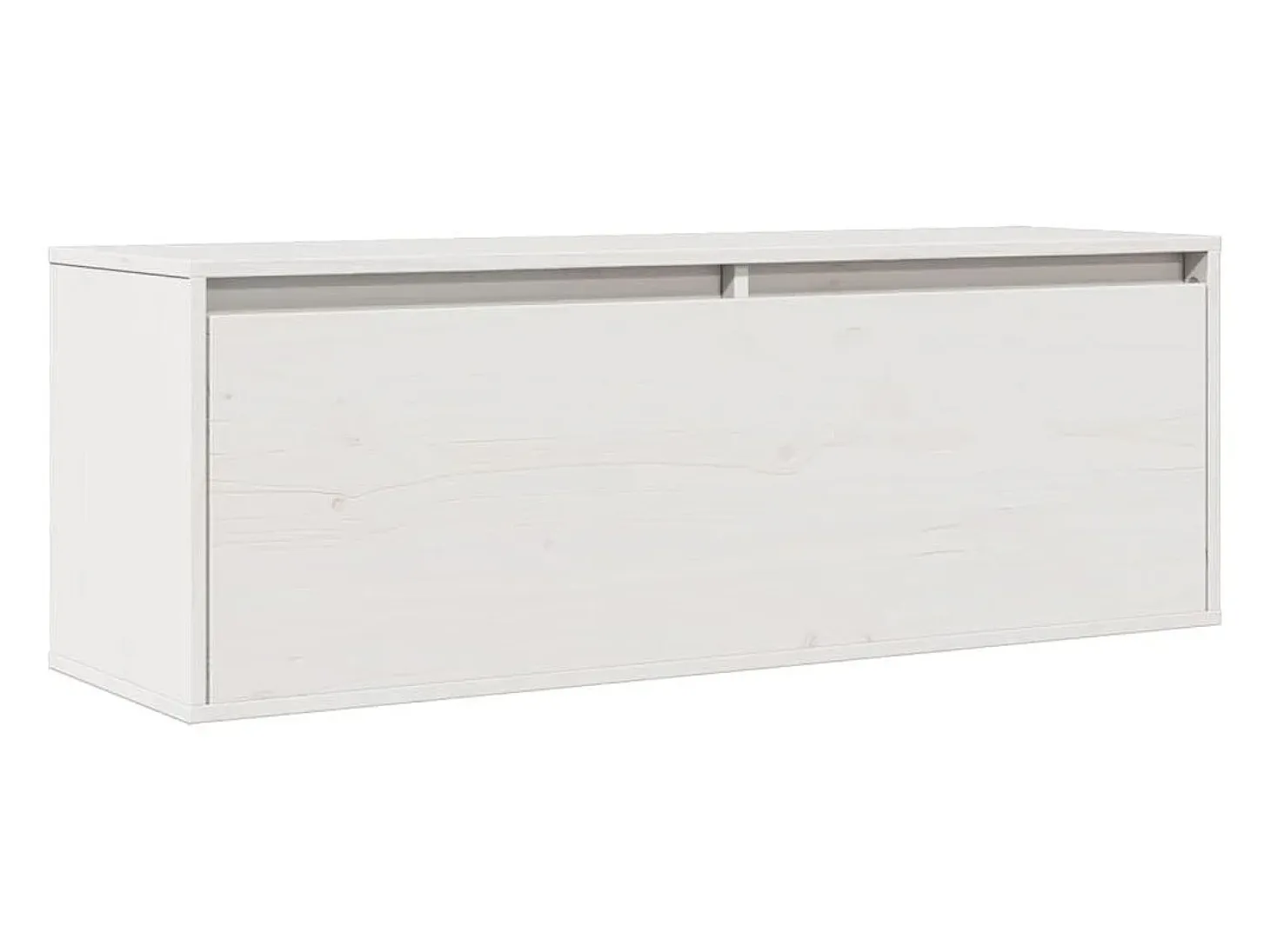 Armario de pared Blanco 100x30x35 cm Madera maciza de pino