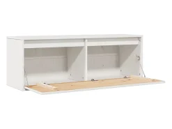 Armario de pared Blanco 100x30x35 cm Madera maciza de pino