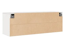 Armario de pared Blanco 100x30x35 cm Madera maciza de pino