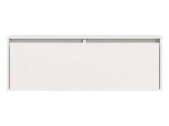 Armario de pared Blanco 100x30x35 cm Madera maciza de pino