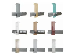 Armario de pared Carlton Set 1, Cuerpo en antracita mate / Panel en hormigón oxidado (208 x 193 x 35 cm)