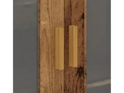 Armario de pared colgante madera envejecida 69,5x34x90 cm