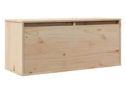 Armario de pared de madera maciza de pino 80x30x35 cm