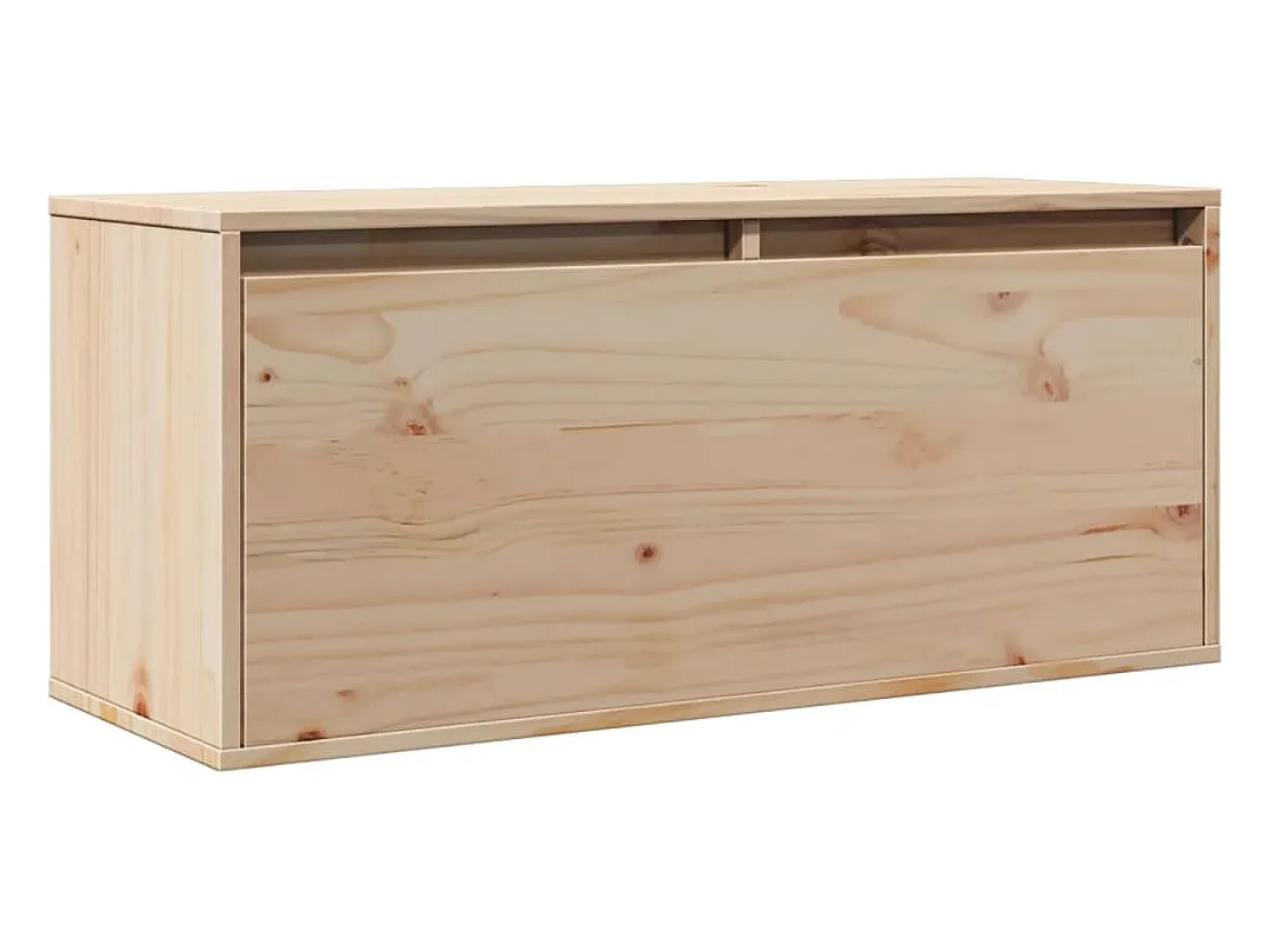 Armario de pared de madera maciza de pino 80x30x35 cm