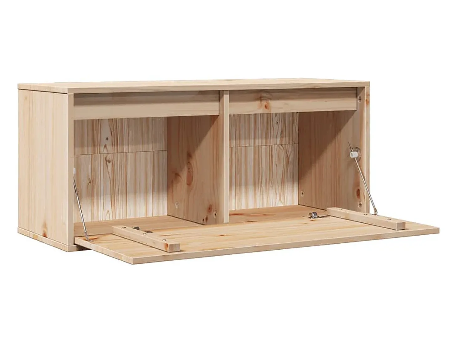Armario de pared de madera maciza de pino 80x30x35 cm