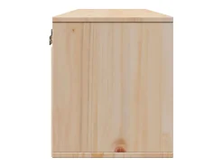 Armario de pared de madera maciza de pino 100x30x35 cm