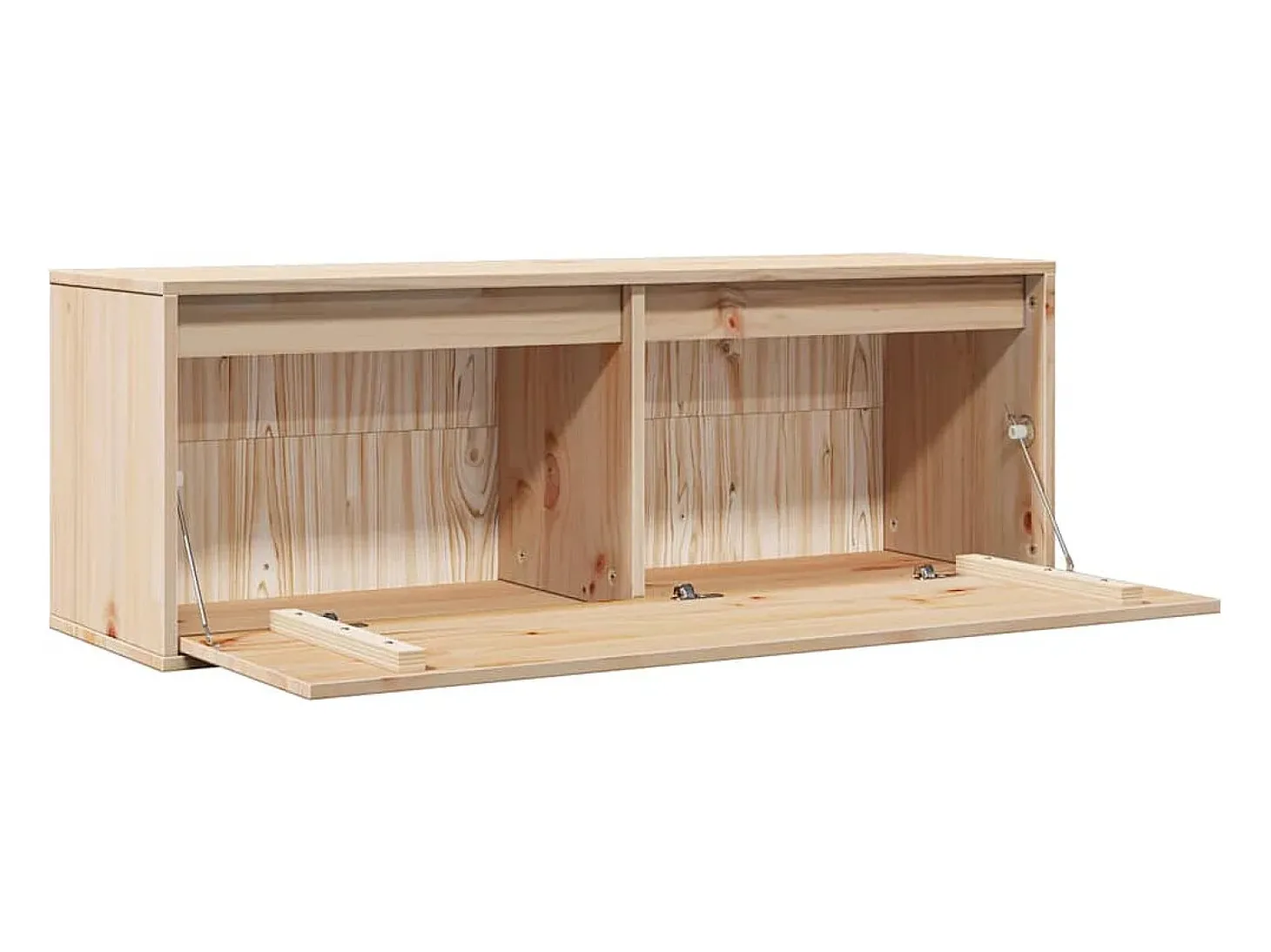 Armario de pared de madera maciza de pino 100x30x35 cm