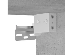 Armario de pared gris hormigón 80x15x80 cm madera de ingeniería
