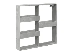 Armario de pared gris hormigón 80x15x80 cm madera de ingeniería