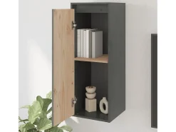 Armario de pared Gris 30x30x80 cm Madera maciza de pino