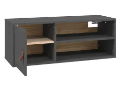 Armario de pared Gris 80x30x30 cm Madera maciza de pino